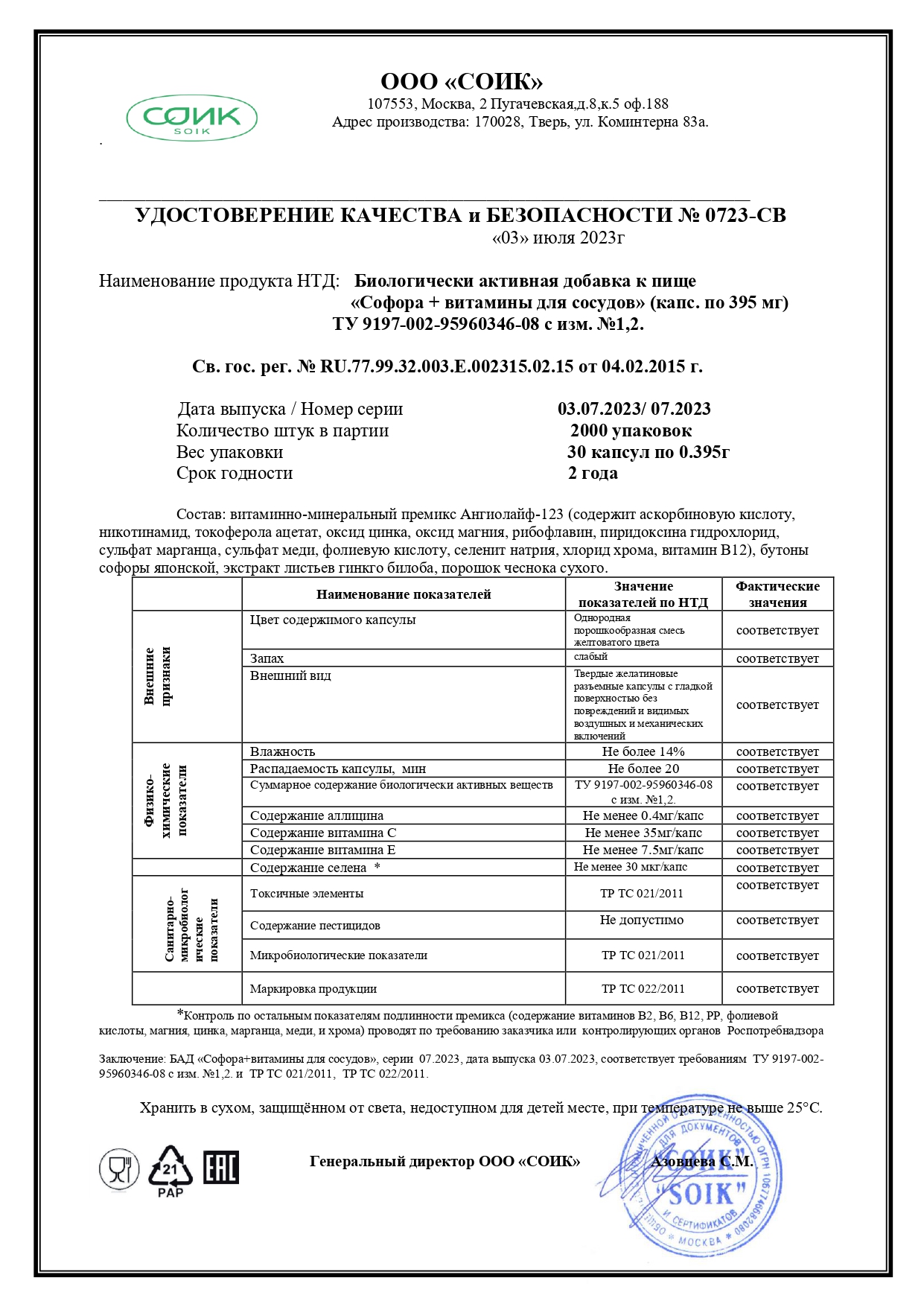 Паспорт №072023
